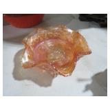 FENTON ? CARNIVAL GLASS FOOTED BOWL