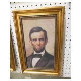 GOLD ORNATE FRAMED ABRAHAM LINCOLN PICTURE