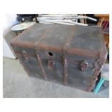 ANTIQUE TRUNK W/ PAPER MACHE INSIDE