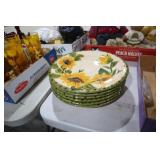 6 WHOLE HOME PROVINCAL GARDEN DINNER PLATES