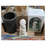 VINTAGE PRECIOUS MOMENTS FIGURE & SMALL CROCK