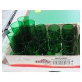 COLLECTION OF FOREST GREEN GLASSES