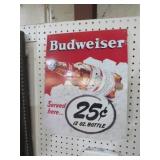 METAL BUDWEISER ADV. SIGN
