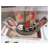 LUCITE GRAPES, CORAL, PLASTIC FARMED MOVIE STARS