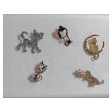 (5) CAT BROOCHES