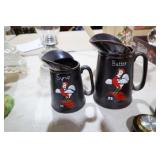 VINTAGE ROOSTER SYRUP & BATTER PITCHERS