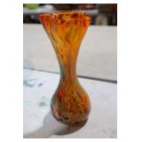 HAND BLOWN ART GLASS VASE - MULTICOLORED