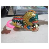 VTG TIN CHINESE DANCING DRAGON WIND UP TOY