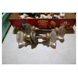 PAIR OF ANTIQUE GLASS DOORKNOBS
