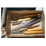 WOOD HANDLE CHISELS, MISC