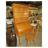 ETHAN ALLEN 2 PC 1 DWR  DROP FRONT DESK W/ CHAIR