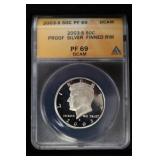 2003 S KENNEDY HALF DOLLAR 90% PF69DCAM