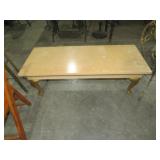 QUEEN ANNE LEG SOLID WOOD TOP CENTER./ COFFEE TBL