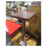 ANTIQUE PEDESTAL SIDE TABLE
