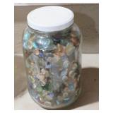 GALLON GLASS JAR OF BAUBLES
