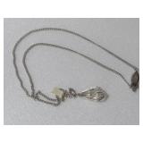 9.50 SILVER NECKLACE WITH PEARLS