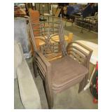 (4) NICE METAL W/ MESH SEATS PATIO CHAIRS