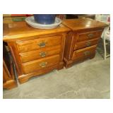 PAIR SOLID WOOD 2 DWR NIGHTSTANDS