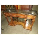 SANDFORD 3 DWR MARBLE TOP CONSOLE/ENTRY TBL