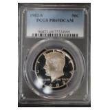 1982 S KENNEDY HALF DOLLAR PCGS PR69DCAM