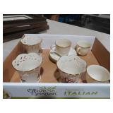 LENOX MANSFIELD & WINTER GREETINGS CUPS/SAUCERS, V