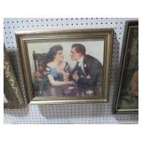 FRAMED VICTORIAN CARD PLAYERS