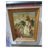 FRAMED REGLIOUS SCENE PAINTING