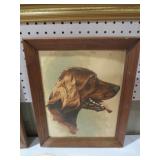 FRAMED IRISH SETTER DOG PAINTING
