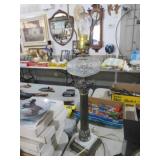 ORNATE BRASS/MARBLE BASE LAMP W/ NO SHADE