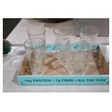 VINTAGE STAR OF DAVID GLASSES & SM PITCHER