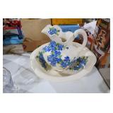 VINTAGE CASH FAMILY POTTERY BOWL & PITCHER