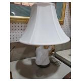 CERAMIC RAM HEAD LAMP W/ SHADE