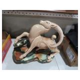 VTG MID CENTURY CERAMIC RAM TV LAMP