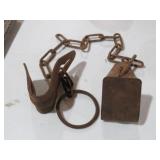 VINTAGE IRON COW HOBBLES/ SHACKLES