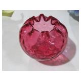 FENTON CRANBERRY ROSE BOWL
