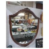 CHERRY SHIELD FRAMED WALL MIRROR