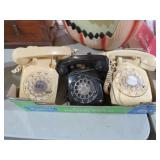 (3) VINTAGE ROTARY PHONES