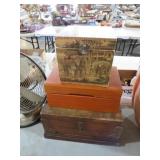 (3) WOODEN BOXES
