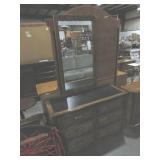 SOLID WOOD 3 DWR DRESSER W/ MIRROR