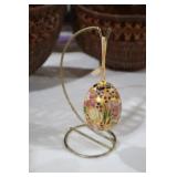 VINTAGE COLOISONNE EGG W/ STAND