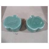 (2) ADVENTURE CARVED APPLE PAPERWEIGHTS