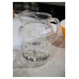 VINTAGE CLEAR GLASS MCM PITCHER