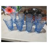 INDIANA GLASS DIAMOND PATTERN TUMBLERS