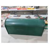 METAL GREEN PAINTED MAILBOX