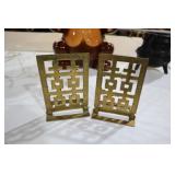 SOLID BRASS FOLDING BOOK ENDS