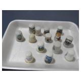 COLL. CERAMIC SOUVENIR THIMBLES