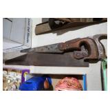 2 WOOD HANDLE SAWS