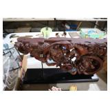 VINTAGE CARVED WOOD DECORATIVE PANEL