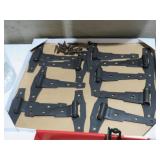 LARGE HEAVY PRESSED STEEL HOBBIT HOUSE DOOR HINGES