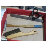 VINTAGE TACK HAMMER,SQUARE, BRASS BRUSH